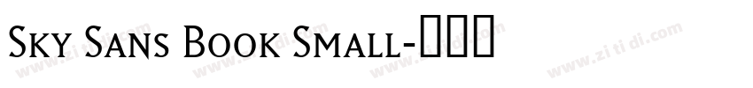 Sky Sans Book Small字体转换